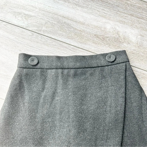 Beau Voyage Black  Faux Wrap A Line Midi Skirt - Picture 4 of 11